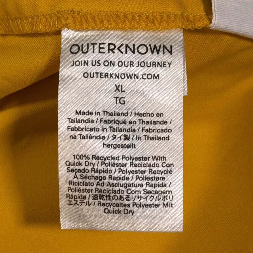Outerknown Swim Trunks Men XL Yellow Unlined Quick Dry Board Shorts Pocket Beach